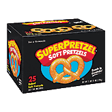 SuperPretzel Original baked soft pretzels, 25 ct Left Picture